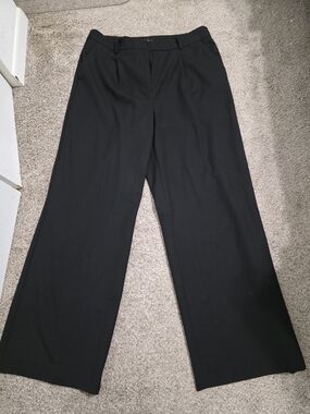 Talbots Black Wide-Leg Trousers